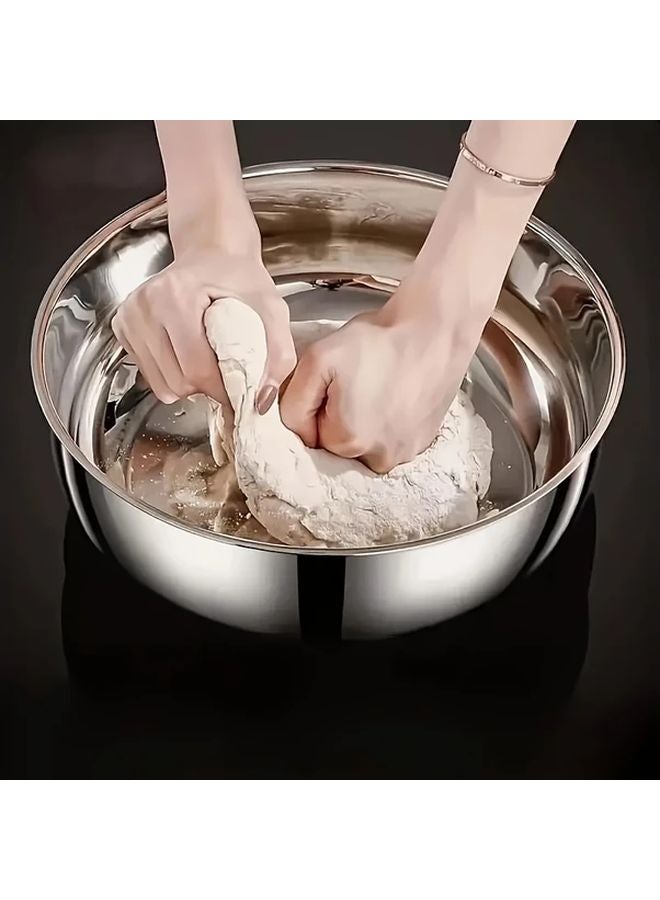 3pcs Stainless Steel Mixing Bowls For Food Preparation And Washing Vegetables Fruits Rice - Image 2